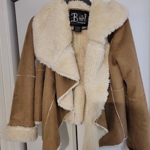 B Hip faux fur coat